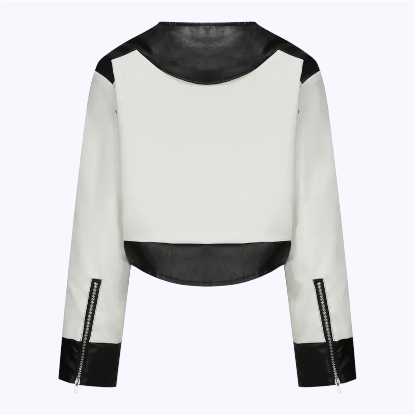 Chaqueta Corta con Cremallera y Detalles de Contraste – Enaidal