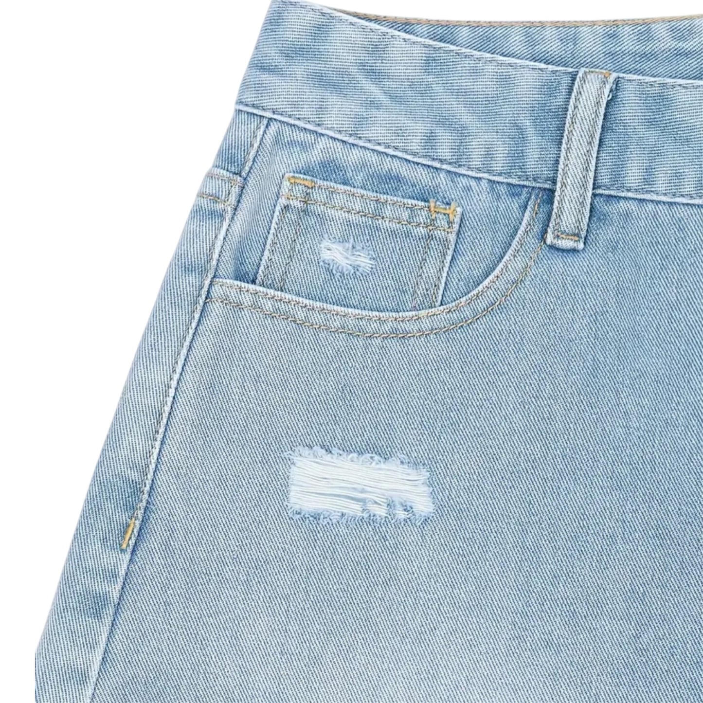 Short Vaquero Desgastado Mujer