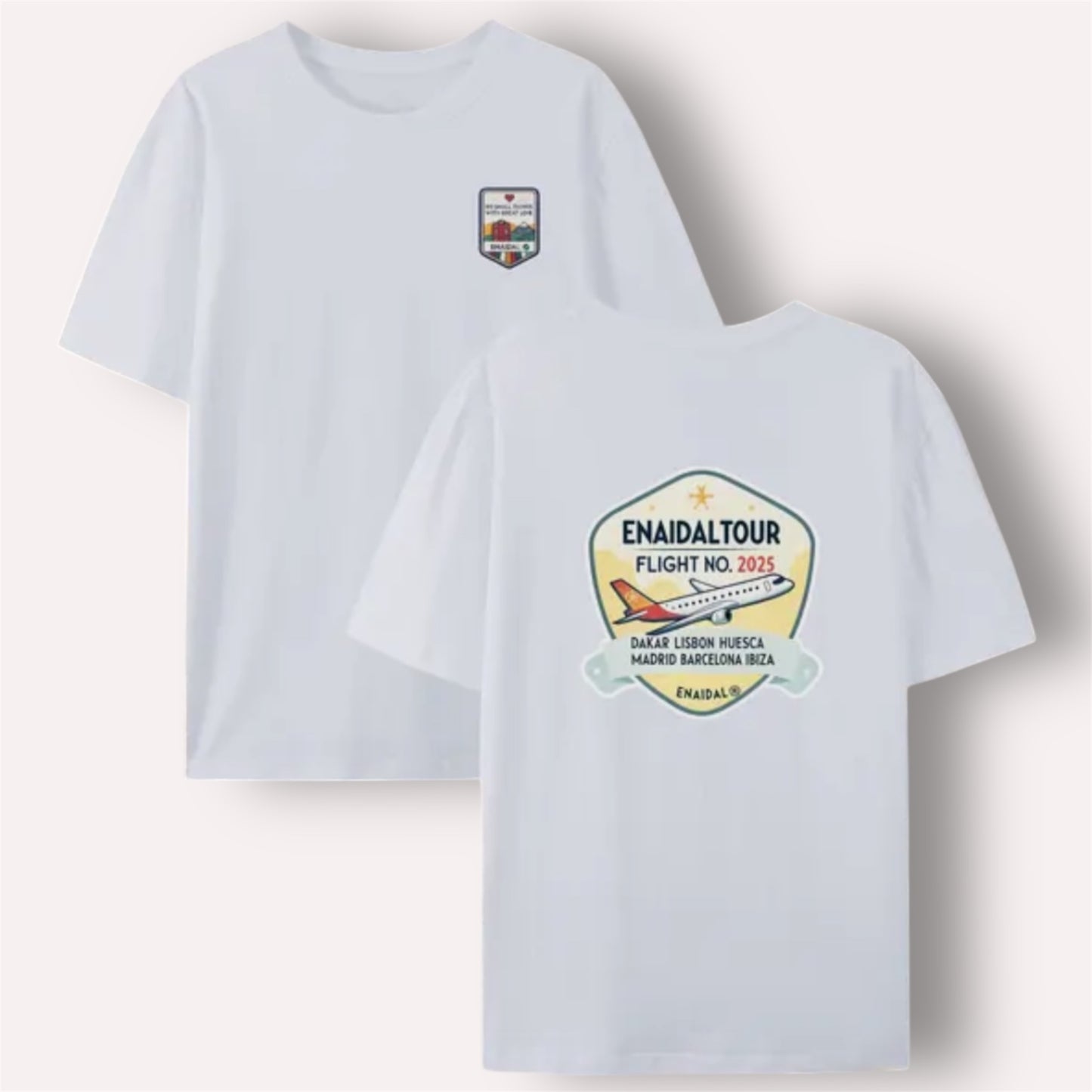 Camiseta Unisex Casual con Print