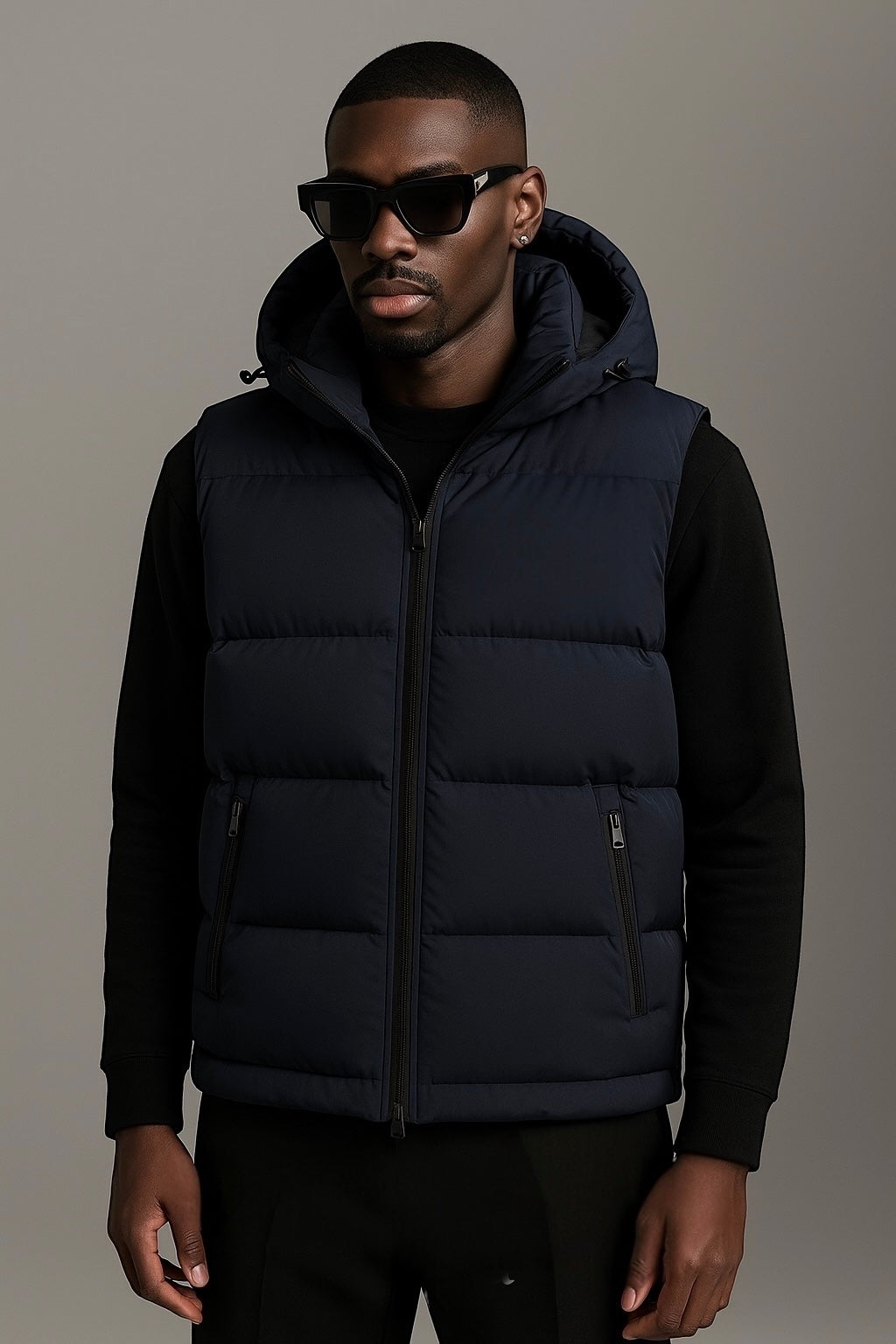 Chaleco acolchado con capucha