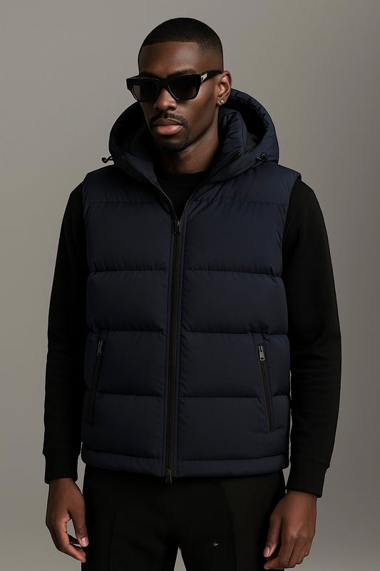 Chaleco acolchado con capucha
