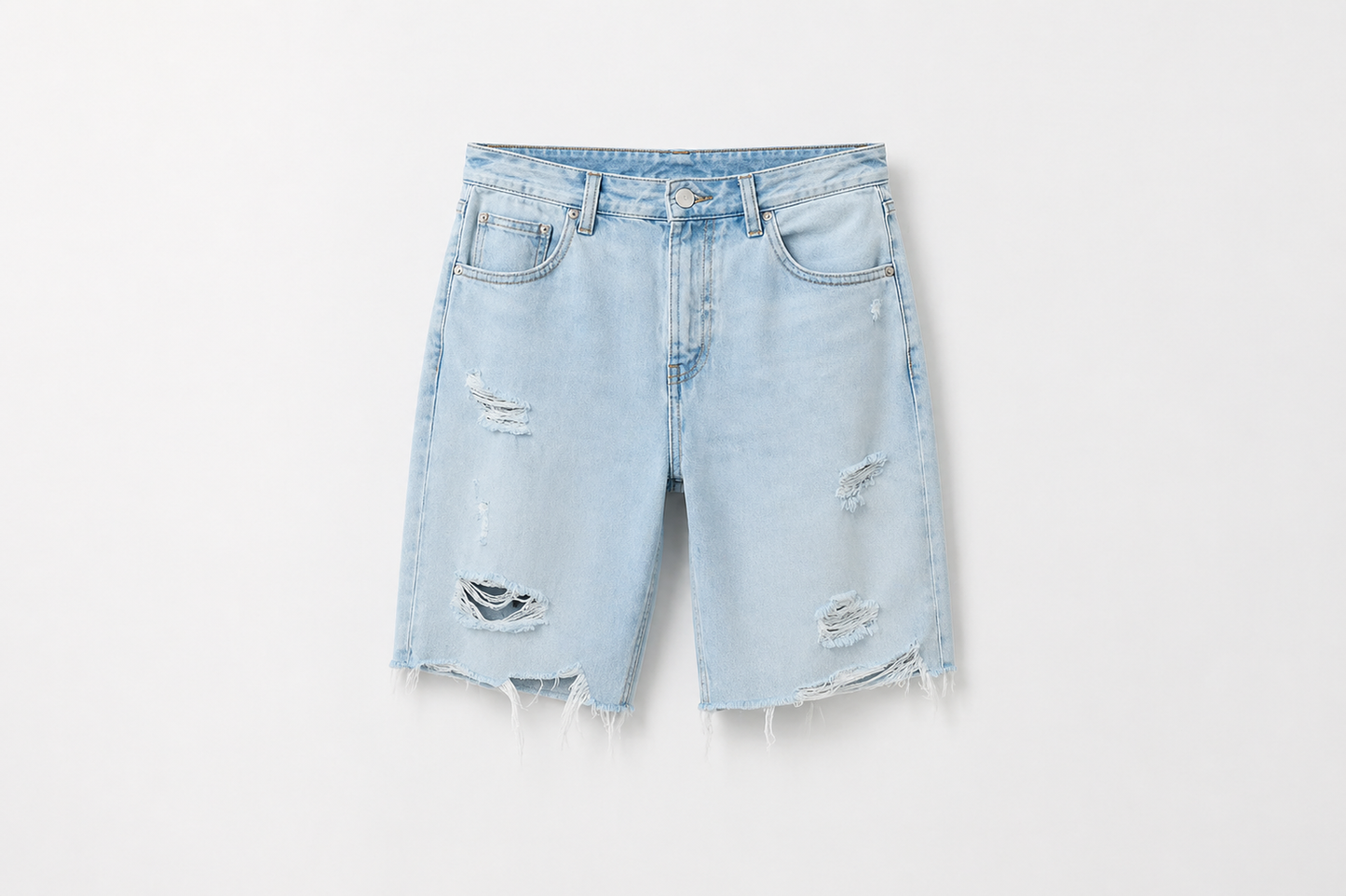 BERMUDA DENIM RIPPED TRF