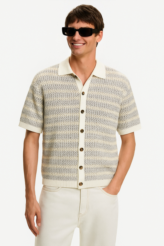 Camisa de Punto Casual para Hombre