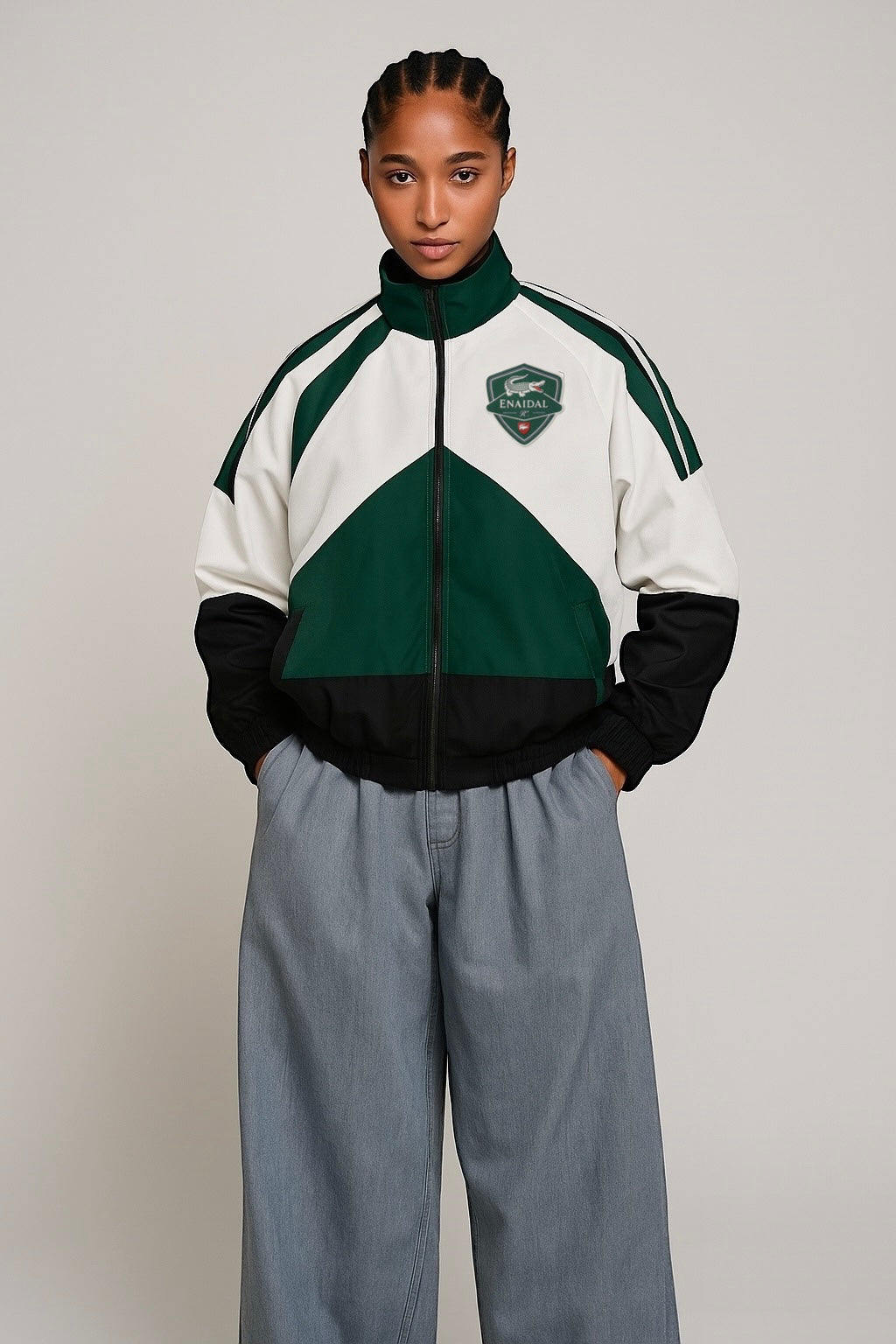 Track Jacket Deportiva Estilo Retro "Enaidal"