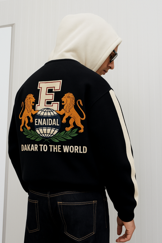 Sudadera Unisex con Capucha y Contraste de Costuras – Dakar to the World